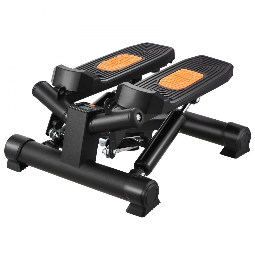 VEVOR Stair Stepper, Mini Stepper for Exercise at Home, Hydraulic Fitness Twist Stepper with Resistance Bands, Full Body Workout Cardio Equipment, Stair Climber with LCD Monitor, 330LBS Load Capacity
