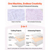 VEVOR Manual Die Cutting and Embossing Machine, 3" Opening, Portable Die Cut Machine with Cutting Plates, Ergonomic Handle, Easy to Store, for Arts and Crafts, Scrapbooking, Card Making, Crafting