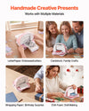 VEVOR Manual Die Cutting and Embossing Machine, 3" Opening, Portable Die Cut Machine Set with Cutting Dies, Embossing Folders, Paper Sheets, Cutting Plates, for Scrapbooking, Card Making, Crafting