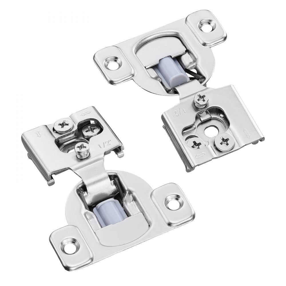 VEVOR Cabinet Hinges, 30 Packs Partial Overlay Kitchen Cabinet Door Hinges, 105 Degree Opening Angel Soft Close Concealed Cupboard Hinges for Framed Cabinet Type, with Mounting Screws