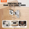 VEVOR Cabinet Hinges, 40 Packs Partial Overlay Kitchen Cabinet Door Hinges, 105 Degree Opening Angel Soft Close Concealed Cupboard Hinges for Framed Cabinet Type, with Mounting Screws