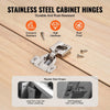 VEVOR Cabinet Hinges, 50 Packs Partial Overlay Kitchen Cabinet Door Hinges, 105 Degree Opening Angel Soft Close Concealed Cupboard Hinges for Framed Cabinet Type, with Mounting Screws