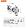 VEVOR Cabinet Hinges, 50 Packs Partial Overlay Kitchen Cabinet Door Hinges, 105 Degree Opening Angel Soft Close Concealed Cupboard Hinges for Framed Cabinet Type, with Mounting Screws