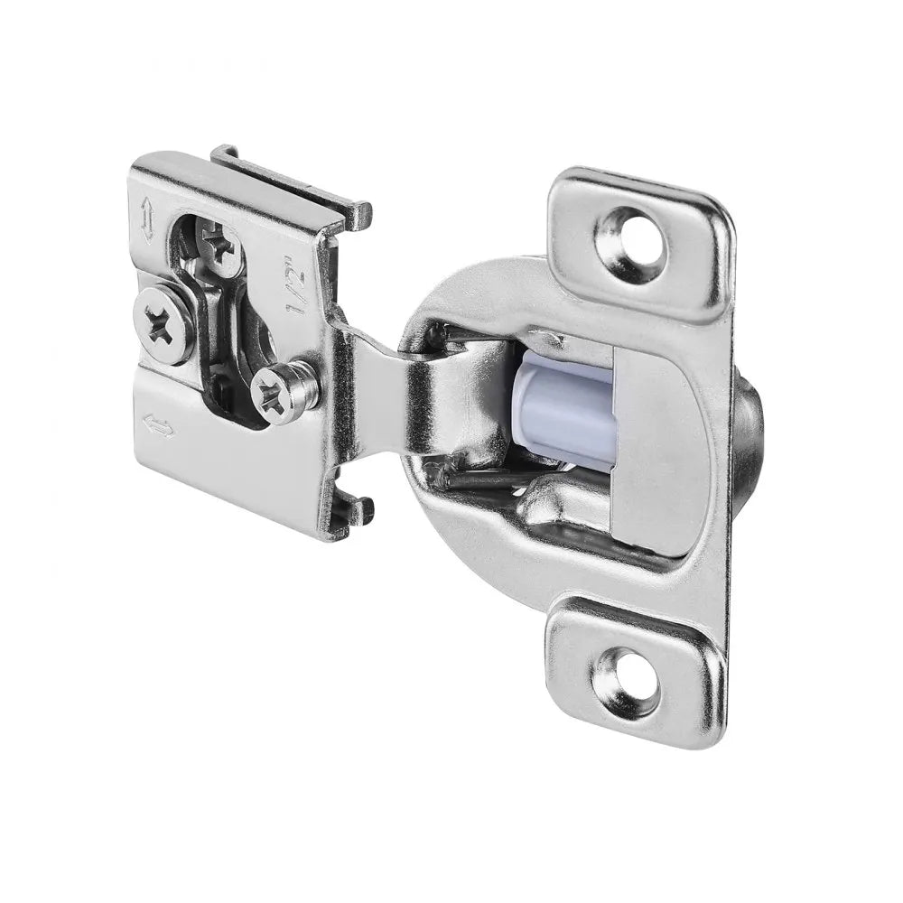 VEVOR Cabinet Hinges, 50 Packs Partial Overlay Kitchen Cabinet Door Hinges, 105 Degree Opening Angel Soft Close Concealed Cupboard Hinges for Framed Cabinet Type, with Mounting Screws