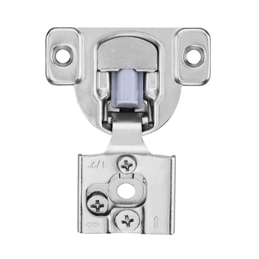 VEVOR Cabinet Hinges, 50 Packs Partial Overlay Kitchen Cabinet Door Hinges, 105 Degree Opening Angel Soft Close Concealed Cupboard Hinges for Framed Cabinet Type, with Mounting Screws