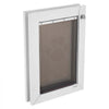VEVOR Pet Door, Medium, with Double Magnetic Flaps and Metal Frame, Strong and Weatherproof Dog Door for Interior and Exterior Doors, Easy to Install, Easy In-and-Out Access for Doggies, White