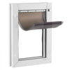 VEVOR Pet Door, Medium, with Double Magnetic Flaps and Metal Frame, Strong and Weatherproof Dog Door for Interior and Exterior Doors, Easy to Install, Easy In-and-Out Access for Doggies, White