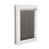 VEVOR Pet Door, Medium, with Three Magnetic Flaps and Metal Frame, Strong and Weatherproof Dog Door for Interior and Exterior Doors, Easy to Install, Easy In-and-Out Access for Doggies, White