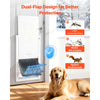 VEVOR Pet Door, X-Large, with Three Magnetic Flaps and Metal Frame, Strong and Weatherproof Dog Door for Interior and Exterior Doors, Easy to Install, Easy In-and-Out Access for Doggies, White