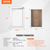 VEVOR Pet Door, 11.3" x 16.02" Aluminum Frame with Lock and Flap System, Weatherproof Doggy Door, Easy to Install in Interior or Exterior Doors, Pet Door Suitable for Cat Doggie Kitties (White-M)