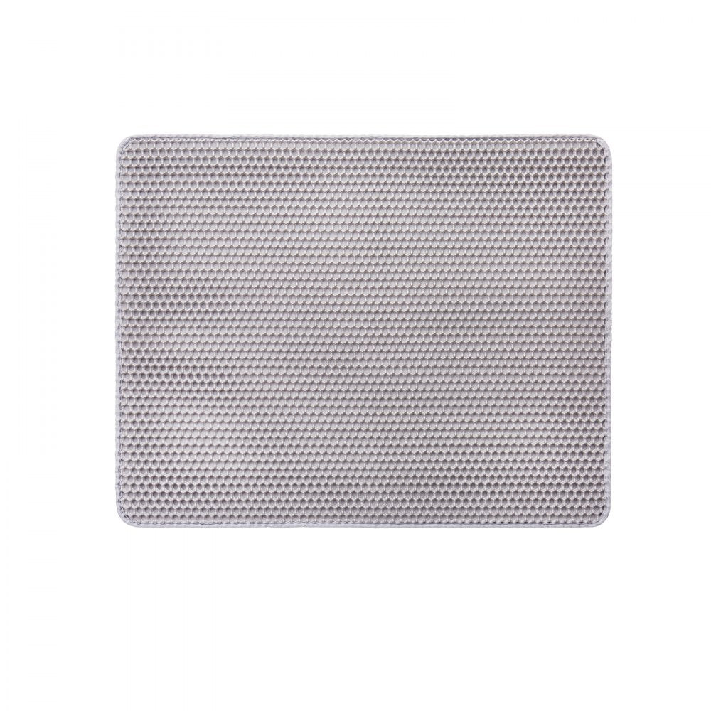 VEVOR Cat Litter Mat, 30 x 24 in, Double-Layer Litter Box Mat, Non-Slip & Urine-Proof Litter-Trapping Mats for Indoor Cats, Honeycomb Design, Soft on Paws, Washable Large Kitty Mats for Floor