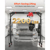VEVOR Adjustable Gantry Crane, 2200 lbs Capacity, Portable Shop Lift Hoist with 95.7-142.9 in Height Adjustable, Manual Trolley, Electrical Hoist, Sling, Shackles, for Factory Warehouse Auto Repair