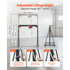 VEVOR Adjustable Gantry Crane, 2200 lbs Capacity, Portable Shop Lift Hoist with 95.7-142.9 in Height Adjustable, Manual Trolley, Electrical Hoist, Sling, Shackles, for Factory Warehouse Auto Repair