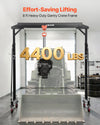 VEVOR Adjustable Gantry Crane, 4400 lbs Capacity, Portable Shop Lift Hoist with 98.8" to 146.1" Height Adjustable, Locking Wheels, Steel Construction, for Factory, Warehouse, Auto Repair, Frame Only
