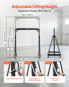 VEVOR Adjustable Gantry Crane, 4400 lbs Capacity, Portable Shop Lift Hoist with 98.8" to 146.1" Height Adjustable, Locking Wheels, Steel Construction, for Factory, Warehouse, Auto Repair, Frame Only