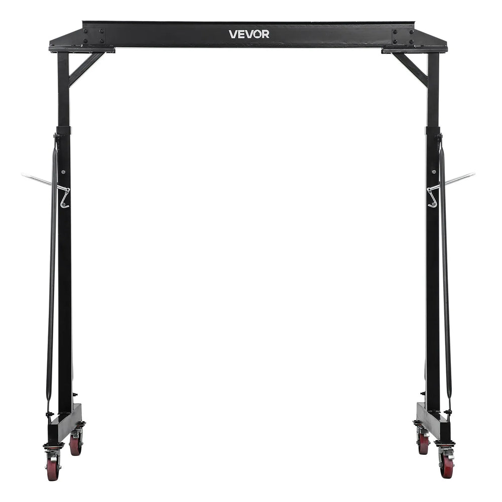 VEVOR Adjustable Gantry Crane, 4400 lbs Capacity, Portable Shop Lift Hoist with 98.8" to 146.1" Height Adjustable, Locking Wheels, Steel Construction, for Factory, Warehouse, Auto Repair, Frame Only