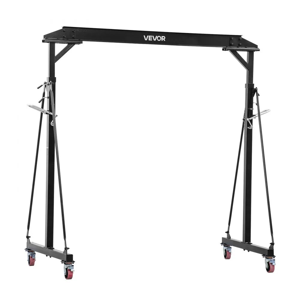 VEVOR Adjustable Gantry Crane, 2200 lbs Capacity, Portable Shop Lift Hoist with 95.7" to 142.9" Height Adjustable, Locking Wheels, Steel Construction, for Factory, Warehouse, Auto Repair, Frame Only