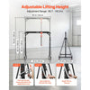 VEVOR Adjustable Gantry Crane, 2200 lbs Capacity, Portable Shop Lift Hoist with 95.7-142.9 in Height Adjustable, Manual Trolley, Hoist, Sling, Shackles, Hooks, for Garage Factory Warehouse Auto Repair