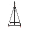 VEVOR Adjustable Gantry Crane, 2200 lbs Capacity, Portable Shop Lift Hoist with 95.7-142.9 in Height Adjustable, Manual Trolley, Hoist, Sling, Shackles, Hooks, for Garage Factory Warehouse Auto Repair
