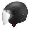 VEVOR Motorcycle Helmet, 3/4 Open Face, Adult Motocross Dirt Bike Helmet with Clear Visor, Comfortable Motorbike Racing Street with Detachable Liner for Men & Women, DOT Approved, (Matte Black, M)