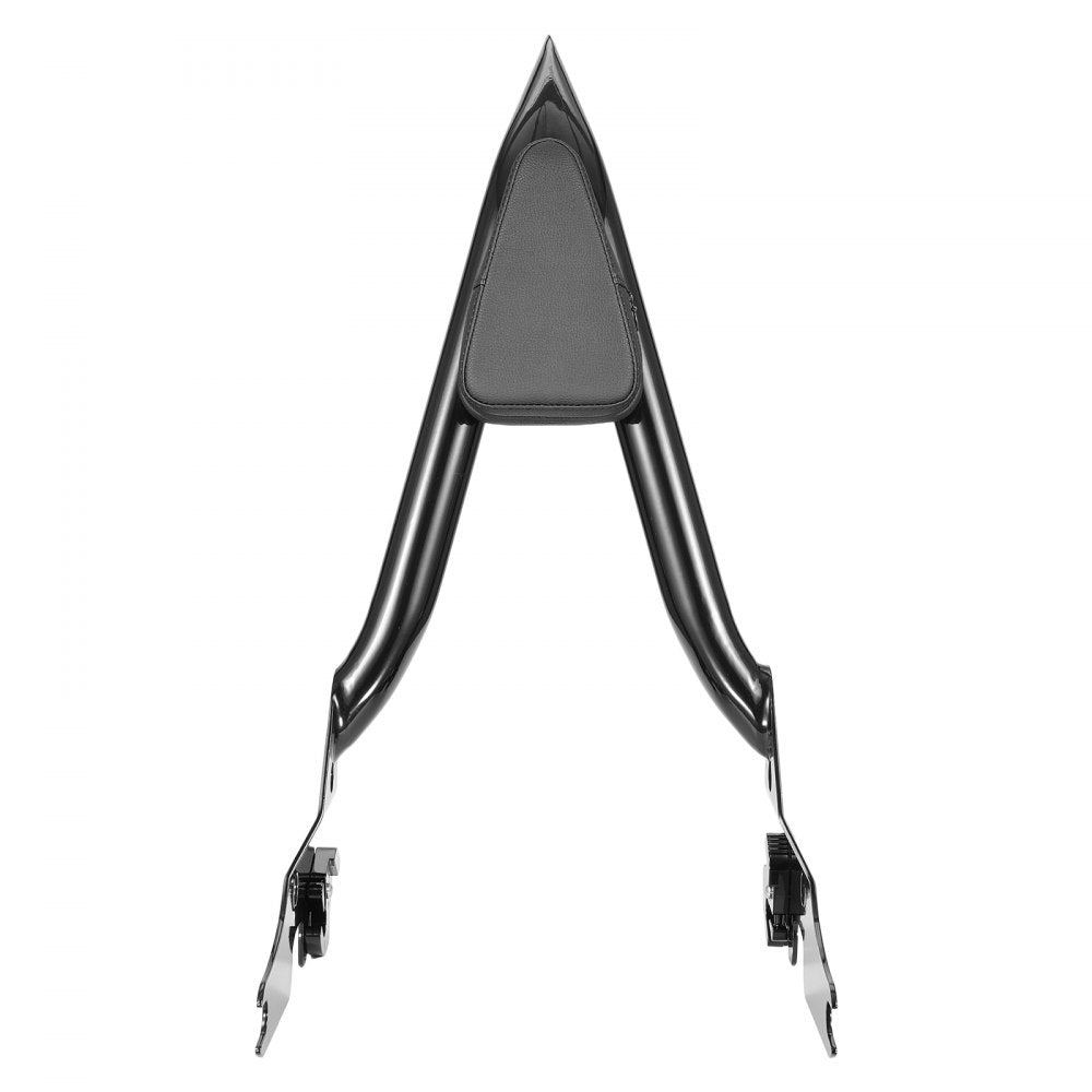 Motorcycle Backrest Sissy Bar, Compatible with Harley-Davidson Touring Models, 27-Inch Height Quick Release Detachable Passenger Backrest, Durable Metal Frame with Leather Rear Pad, Black