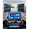 VEVOR 7 Inch Wireless Motorcycle Carplay with Apple Carplay & Android Auto, HD Touchscreen GPS Navigation System with Voice Control, Dual Bluetooth, Siri & Google Assistant, IP67 - Fit All Motorcycles