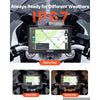 VEVOR 7 Inch Wireless Motorcycle Carplay with Apple Carplay & Android Auto, HD Touchscreen GPS Navigation System with Voice Control, Dual Bluetooth, Siri & Google Assistant, IP67 - Fit All Motorcycles