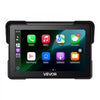 VEVOR 7 Inch Wireless Motorcycle Carplay with Apple Carplay & Android Auto, HD Touchscreen GPS Navigation System with Voice Control, Dual Bluetooth, Siri & Google Assistant, IP67 - Fit All Motorcycles