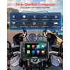 VEVOR 5 Inch Wireless Motorcycle Carplay with Apple Carplay & Android Auto, HD Touchscreen GPS Navigation System with Dual Bluetooth, Siri/Google Voice Assistant, IP67, Compatible with BMW Motorcycles