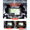 VEVOR 7 Inch Wireless Motorcycle Carplay with Apple Carplay & Android Auto, HD Touchscreen GPS Navigation System with Dual Bluetooth, Siri/Google Voice Assistant, IP67, Compatible with BMW Motorcycles