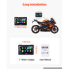 VEVOR 7 Inch Wireless Motorcycle Carplay with Apple Carplay & Android Auto, HD Touchscreen GPS Navigation System with Dual Bluetooth, Siri/Google Voice Assistant, IP67, Compatible with BMW Motorcycles