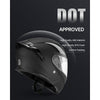VEVOR Motorcycle Helmet, Modular, Adult Motocross Dirt Bike Helmet with Large Clear Visor, Comfortable Motorbike Racing Street with Detachable Liner for Men & Women, DOT Approved, (Matte Black, L)