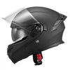 VEVOR Motorcycle Helmet, Modular, Adult Motocross Dirt Bike Helmet with Large Clear Visor, Comfortable Motorbike Racing Street with Detachable Liner for Men & Women, DOT Approved, (Matte Black, L)
