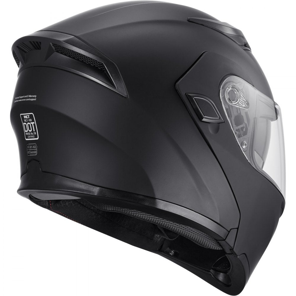 VEVOR Motorcycle Helmet, Unmasked, Smart Street ABS & High Density Helmet with Bluetooth Slot & Interchangeable Lens, DOT Approved Comfortable Motocross Helmet, Fit for Youth & Adults
