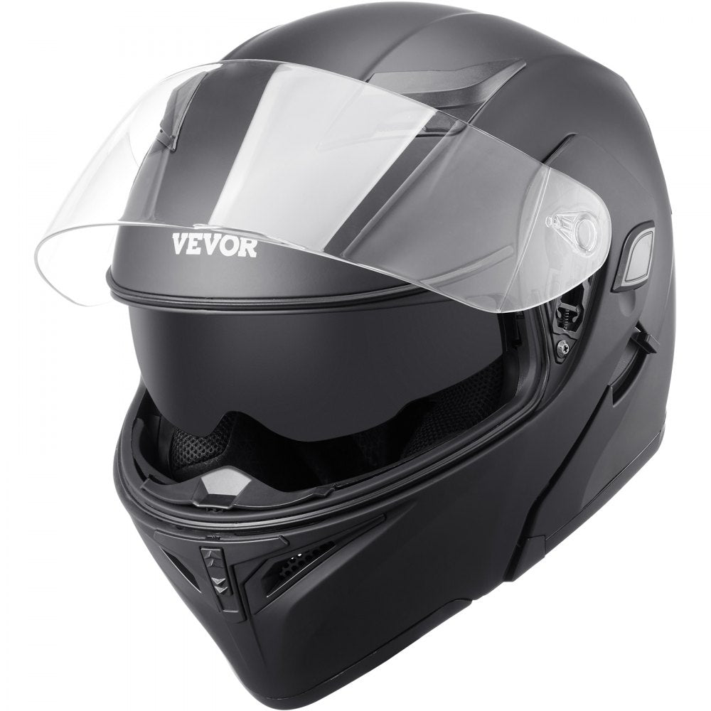 VEVOR Motorcycle Helmet, Unmasked, Smart Street ABS & High Density Helmet with Bluetooth Slot & Interchangeable Lens, DOT Approved Comfortable Motocross Helmet, Fit for Youth & Adults