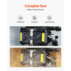 VEVOR Motorcycle Top Case, Universal Aluminum Alloy Motorbike Tail Box with Leather Lining, 65L Waterproof Detachable Motorcycle Top Box with Lock & Back Cushion, Fit for 99% of Motorcycle Frames