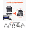 VEVOR Motorcycle Top Case, Universal Aluminum Alloy Motorbike Tail Box with Leather Lining, 65L Waterproof Detachable Motorcycle Top Box with Lock & Back Cushion, Fit for 99% of Motorcycle Frames