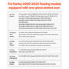 Adjustable Motorcycle Backrest Sissy Bar, Fit Harley Touring Models 2009-2024 with One-piece Slotted Seat, Street Glide, Road Glide, and Road King, Detachable Rider Backrest for Motorcycles, Black