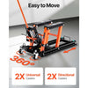 VEVOR Steel Hydraulic Motorcycle Jack Stand, 1500 LBS ATV Scissor Lift Jack, 4.7"-15" Scissor Lift Jack Stand with 4 Wheels, Hydraulic Foot-Operated Hoist Stand for Motorcycle ATV UTV Powersports