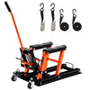 VEVOR Steel Hydraulic Motorcycle Jack Stand, 1500 LBS ATV Scissor Lift Jack, 4.7"-15" Scissor Lift Jack Stand with 4 Wheels, Hydraulic Foot-Operated Hoist Stand for Motorcycle ATV UTV Powersports