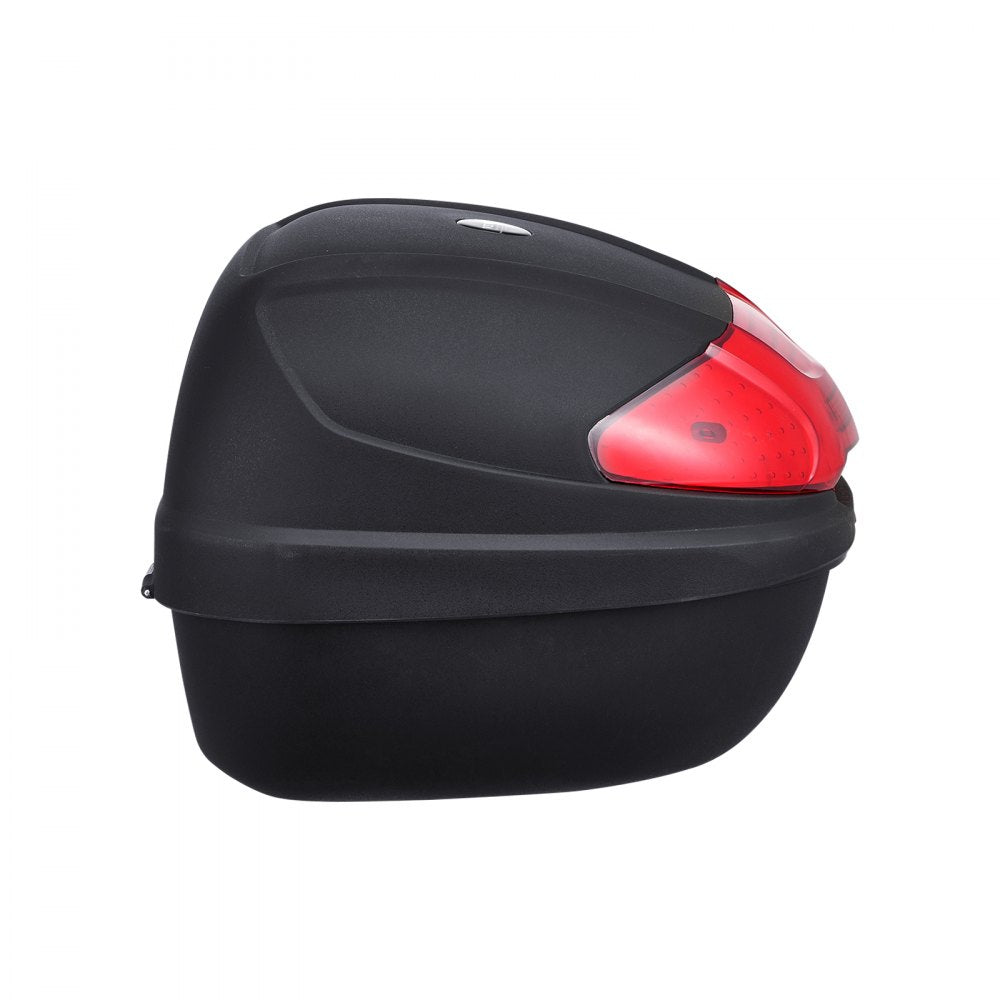 VEVOR Motorcycle Top Case, Universal Durable PP Material Motorbike Tail Box with Reflective Panel, 24L Waterproof Detachable Motorcycle Top Box with Multi-Hole Base, Fit for 99% of Motorcycle Frames