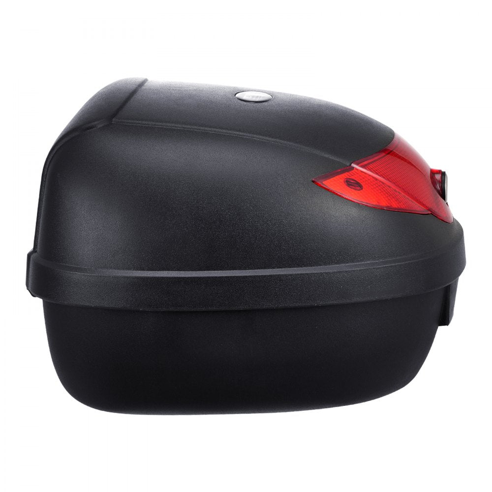 VEVOR Motorcycle Top Case, Universal Durable PP Material Motorbike Tail Box with Reflective Panel, 38L Waterproof Detachable Motorcycle Top Box with Multi-Hole Base, Fit for 99% of Motorcycle Frames