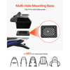 VEVOR Motorcycle Top Case, Universal Durable PP Material Motorbike Tail Box with Reflective Panel, 48L Waterproof Detachable Motorcycle Top Box with Multi-Hole Base, Fit for 99% of Motorcycle Frames