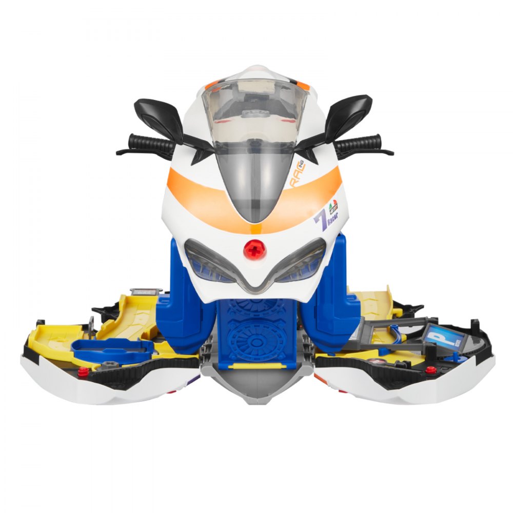 VEVOR Motorcycle Engine Toy, 25 Pieces, Motorcycle Mechanic Toy with Removable Parts, Lights & Sounds, Simulated Riding & Track Racing, Kids Mechanic Workshop Set for Toddler 3 Years and Up, Yellow