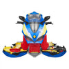 VEVOR Motorcycle Engine Toy, 25 Pieces, Motorcycle Mechanic Toy with Removable Parts, Lights & Sounds, Simulated Riding & Track Racing, Kids Mechanic Workshop Set for Toddler 3 Years and Up, Blue