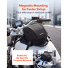 VEVOR Magnetic Tank Bag, Large Black Motorcycle Storage Bag Magnetic Base, Fits ADV, Sport, Touring, and Dirt Bikes, Touchscreen Phone Map Pocket, YKK Zippers, Motorbike Backpack, Included Rain Cover