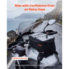 VEVOR Motorcycle Tank Bag, Medium Black Motorbike Storage Bag Accessories, For ADV, Dual Sport, Touring & Dirt Bikes, Touchscreen Phone Map Pocket, YKK Zippers, Quick-Release Straps, with Rain Cover