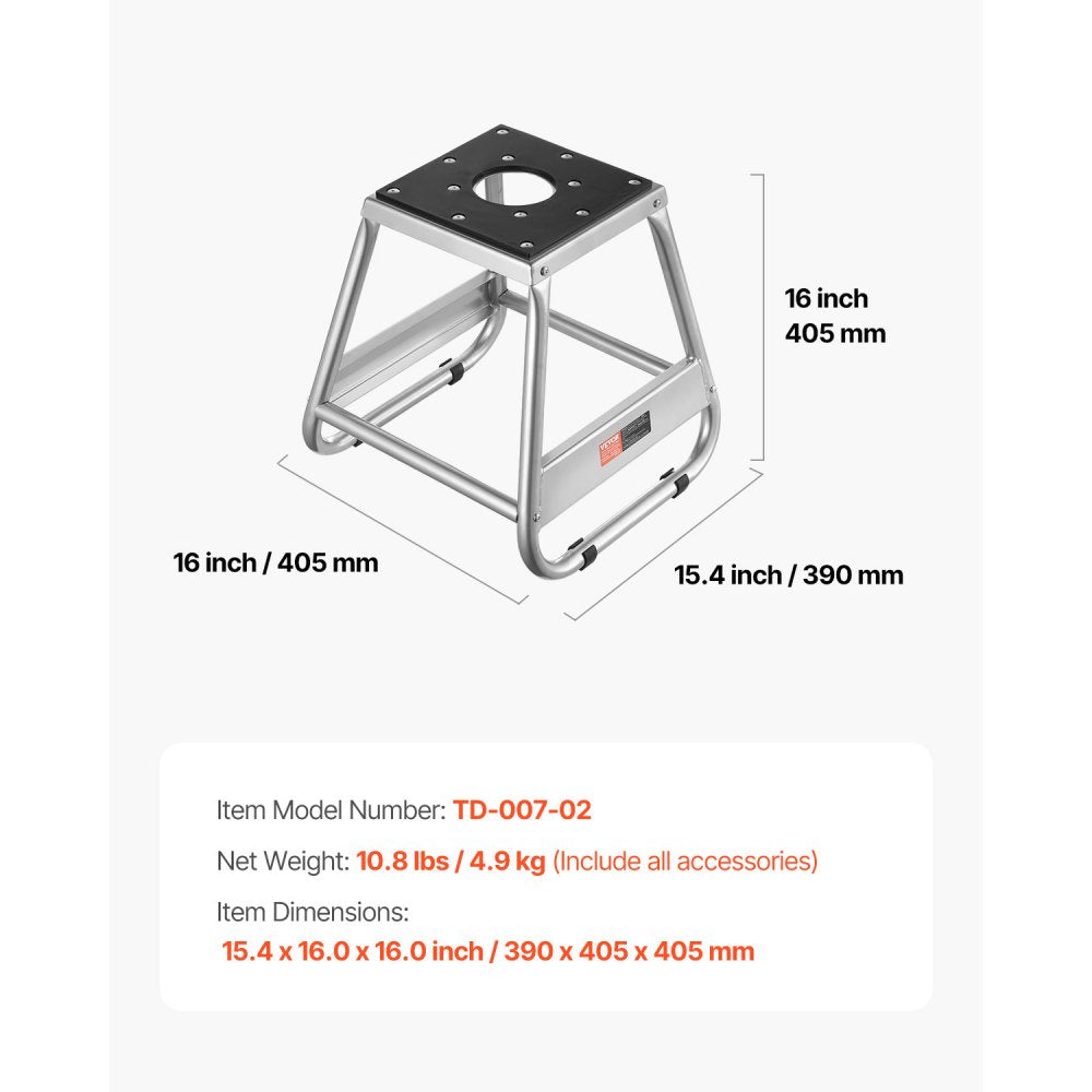 VEVOR Dirt Bike Stand, 1100 lbs Load Capacity Dirtbike Pit Stand, Universal Non-Slip Off-Road Steel Heavy Duty Dirtbike Maintenance Lift, Moto Box Stand for Motorcycle & Powersports Maintainence