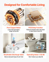 VEVOR Macerator Pump 800W 12000L/h Flow 32.8 ft/10 m Head PCB Smart Control, Macerating Sewage Pump, Waste Water Disposal Upflush Machine with 4 Inlets, for Basement, Toilet, Sink, Laundry, Kitchen