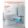 VEVOR Macerator Pump, 500W, 29 GPM Flow, 26 ft/8 m Head, Macerator Sewerage Toilet Pump with 4 Water Inlets, Waste Water Disposal Upflush Machine for Toilet, Basement, Shower, Sink, Laundry, Bathtub